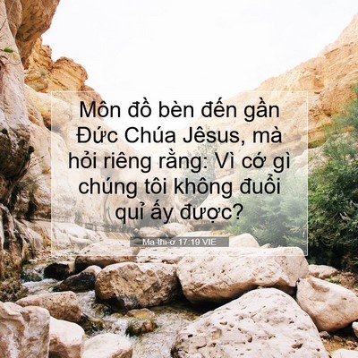 Picture 07 - Ma-thi-ơ 17:19 VIE - Môn đồ bèn đến gần Đức Chúa Jêsus, - Bible Verse Picture