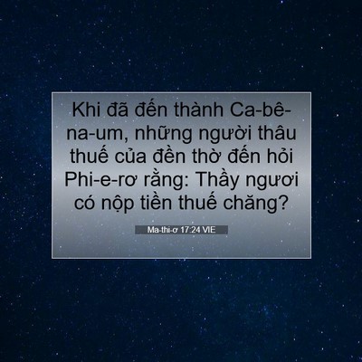 Picture 07 - Ma-thi-ơ 17:24 VIE - Khi đã đến thành Ca-bê-na-um, những - Bible Verse Picture