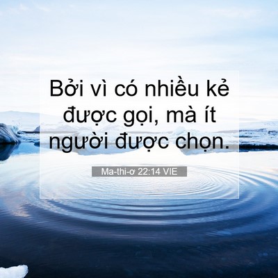 Picture 07 - Ma-thi-ơ 22:14 VIE - Bởi vì có nhiều kẻ được gọi, mà - Bible Verse Picture
