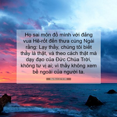 Picture 07 - Ma-thi-ơ 22:16 VIE - Họ sai môn đồ mình với đảng vua - Bible Verse Picture