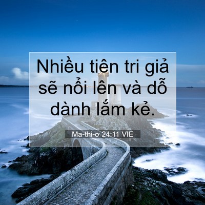 Picture 07 - Ma-thi-ơ 24:11 VIE - Nhiều tiên tri giả sẽ nổi lên và dỗ - Bible Verse Picture