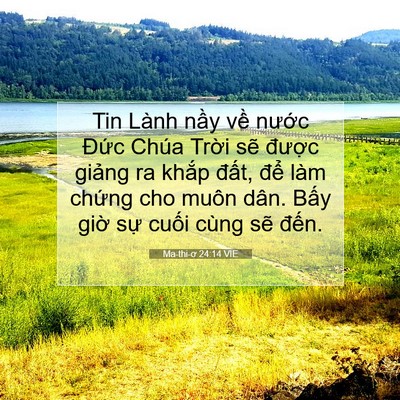 Picture 07 - Ma-thi-ơ 24:14 VIE - Tin Lành nầy về nước Đức Chúa Trời - Bible Verse Picture