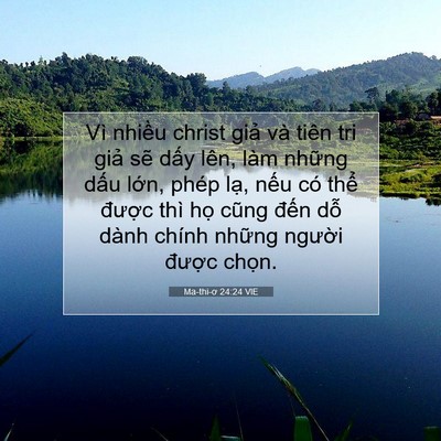 Picture 07 - Ma-thi-ơ 24:24 VIE - Vì nhiều christ giả và tiên tri giả sẽ - Bible Verse Picture