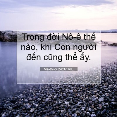 Picture 07 - Ma-thi-ơ 24:37 VIE - Trong đời Nô-ê thể nào, khi Con người - Bible Verse Picture