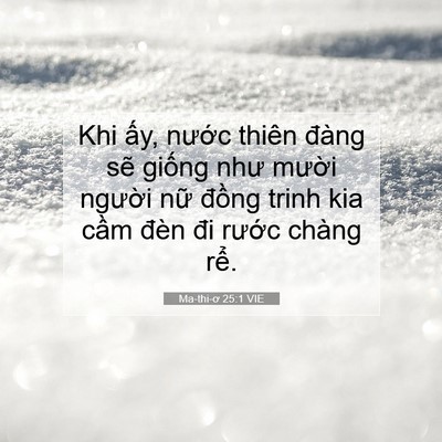 Picture 07 - Ma-thi-ơ 25:1 VIE - Khi ấy, nước thiên đàng sẽ giống như - Bible Verse Picture