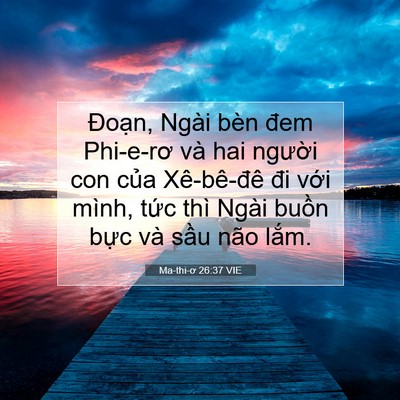Picture 07 - Ma-thi-ơ 26:37 VIE - Đoạn, Ngài bèn đem Phi-e-rơ và hai - Bible Verse Picture