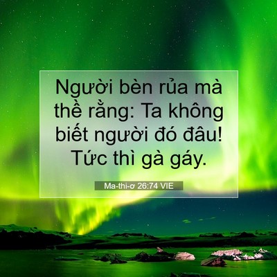 Picture 07 - Ma-thi-ơ 26:74 VIE - Người bèn rủa mà thề rằng: Ta không - Bible Verse Picture