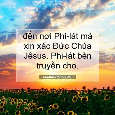 Picture 07 - Ma-thi-ơ 27:58 VIE - đến nơi Phi-lát mà xin xác Đức Chúa - Bible Verse Picture