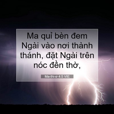 Picture 07 - Ma-thi-ơ 4:5 VIE - Ma quỉ bèn đem Ngài vào nơi thành thánh, - Bible Verse Picture