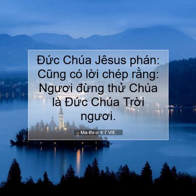 Picture 07 - Ma-thi-ơ 4:7 VIE - Đức Chúa Jêsus phán: Cũng có lời chép - Bible Verse Picture
