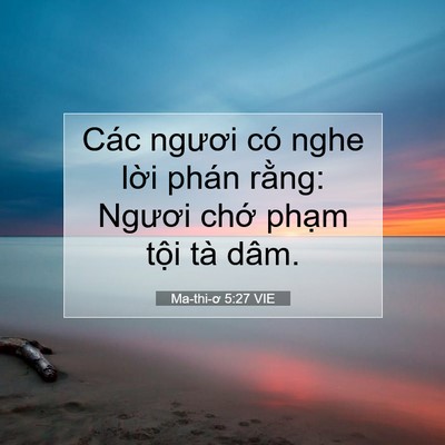 Picture 07 - Ma-thi-ơ 5:27 VIE - Các ngươi có nghe lời phán rằng: Ngươi - Bible Verse Picture