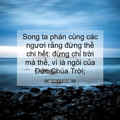 Picture 07 - Ma-thi-ơ 5:34 VIE - Song ta phán cùng các ngươi rằng đừng - Bible Verse Picture