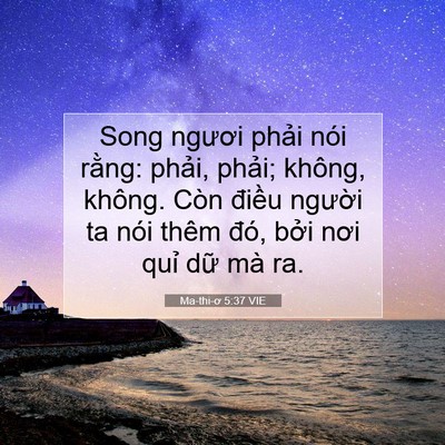 Picture 07 - Ma-thi-ơ 5:37 VIE - Song ngươi phải nói rằng: phải, phải; - Bible Verse Picture