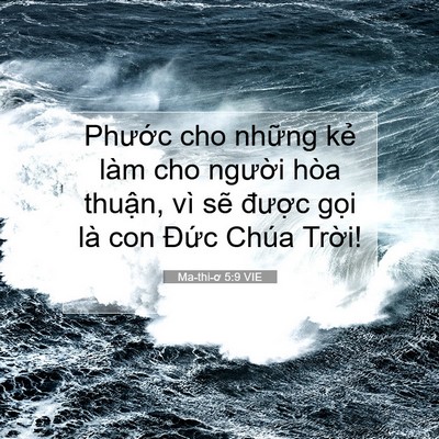 Picture 07 - Ma-thi-ơ 5:9 VIE - Phước cho những kẻ làm cho người hòa - Bible Verse Picture