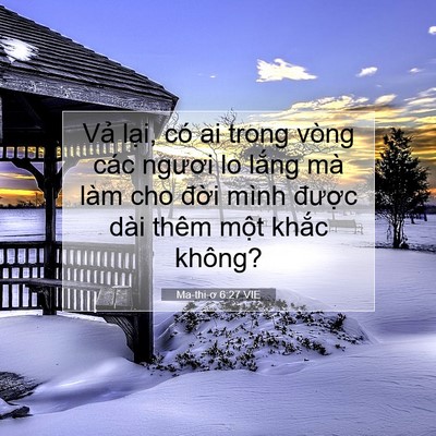 Picture 07 - Ma-thi-ơ 6:27 VIE - Vả lại, có ai trong vòng các ngươi lo - Bible Verse Picture