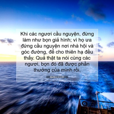 Picture 07 - Ma-thi-ơ 6:5 VIE - Khi các ngươi cầu nguyện, đừng làm - Bible Verse Picture
