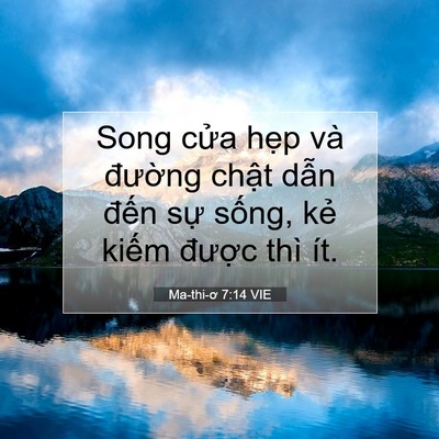 Picture 07 - Ma-thi-ơ 7:14 VIE - Song cửa hẹp và đường chật dẫn - Bible Verse Picture