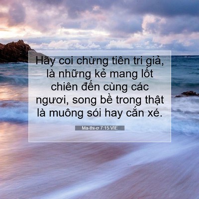 Picture 07 - Ma-thi-ơ 7:15 VIE - Hãy coi chừng tiên tri giả, là những - Bible Verse Picture