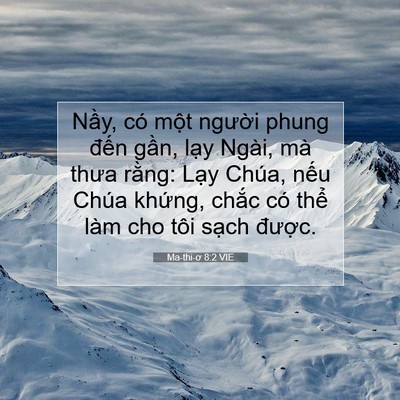 Picture 07 - Ma-thi-ơ 8:2 VIE - Nầy, có một người phung đến gần, - Bible Verse Picture