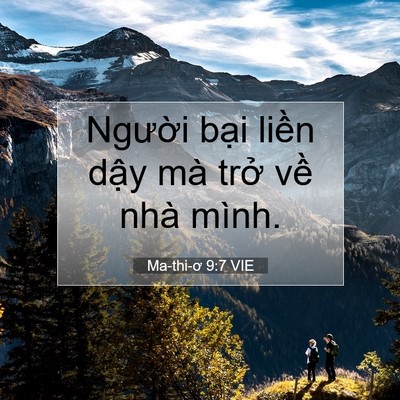 Picture 07 - Ma-thi-ơ 9:7 VIE - Người bại liền dậy mà trở về nhà - Bible Verse Picture