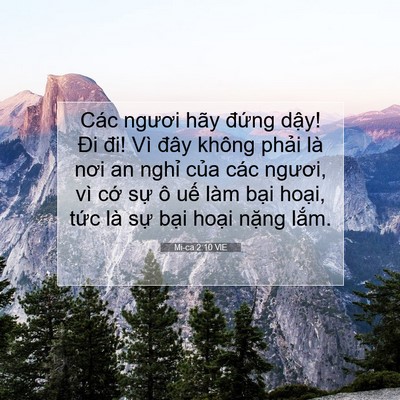 Picture 07 - Mi-ca 2:10 VIE - Các ngươi hãy đứng dậy! Đi đi! Vì - Bible Verse Picture