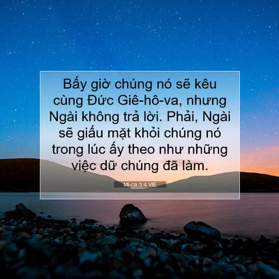 Picture 07 - Mi-ca 3:4 VIE - Bấy giờ chúng nó sẽ kêu cùng Đức - Bible Verse Picture