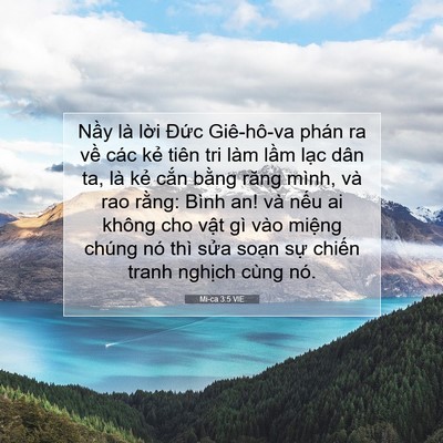 Picture 07 - Mi-ca 3:5 VIE - Nầy là lời Đức Giê-hô-va phán ra về - Bible Verse Picture