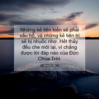 Picture 07 - Mi-ca 3:7 VIE - Những kẻ tiên kiến sẽ phải xấu hổ, - Bible Verse Picture