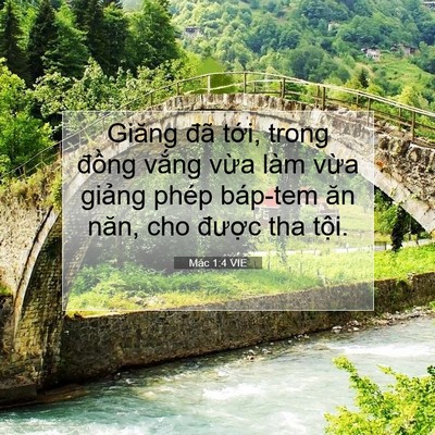 Picture 07 - Mác 1:4 VIE - Giăng đã tới, trong đồng vắng vừa - Bible Verse Picture