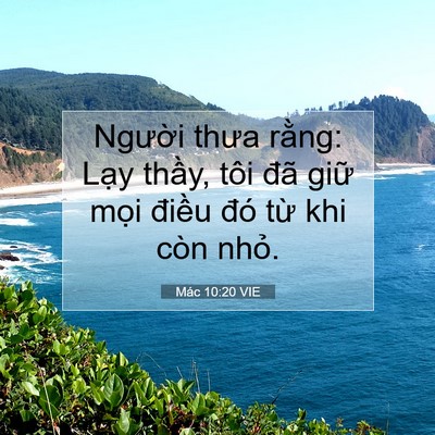 Picture 07 - Mác 10:20 VIE - Người thưa rằng: Lạy thầy, tôi đã - Bible Verse Picture