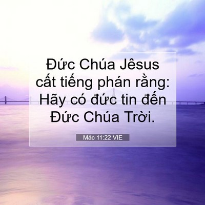 Picture 07 - Mác 11:22 VIE - Đức Chúa Jêsus cất tiếng phán rằng: - Bible Verse Picture