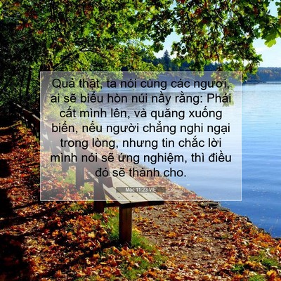 Picture 07 - Mác 11:23 VIE - Quả thật, ta nói cùng các ngươi, ai sẽ - Bible Verse Picture