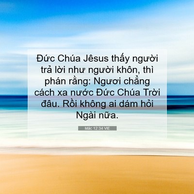 Picture 07 - Mác 12:34 VIE - Đức Chúa Jêsus thấy người trả lời - Bible Verse Picture