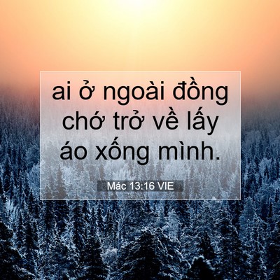Picture 07 - Mác 13:16 VIE - ai ở ngoài đồng chớ trở về lấy áo - Bible Verse Picture