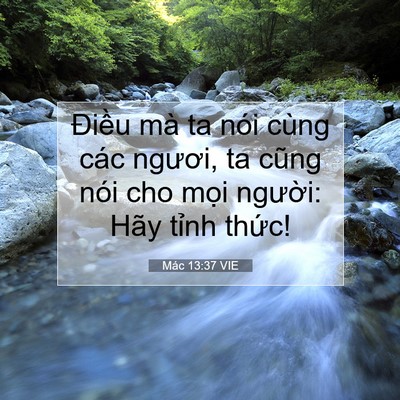 Picture 07 - Mác 13:37 VIE - Điều mà ta nói cùng các ngươi, ta cũng - Bible Verse Picture
