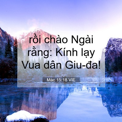 Picture 07 - Mác 15:18 VIE - rồi chào Ngài rằng: Kính lạy Vua dân - Bible Verse Picture
