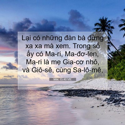 Picture 07 - Mác 15:40 VIE - Lại có những đàn bà đứng xa xa mà - Bible Verse Picture