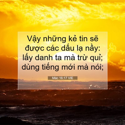 Picture 07 - Mác 16:17 VIE - Vậy những kẻ tin sẽ được các dấu - Bible Verse Picture
