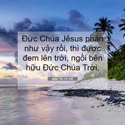 Picture 07 - Mác 16:19 VIE - Đức Chúa Jêsus phán như vậy rồi, thì - Bible Verse Picture