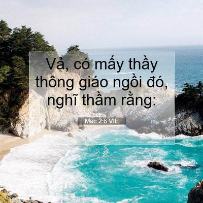 Picture 07 - Mác 2:6 VIE - Vả, có mấy thầy thông giáo ngồi đó, - Bible Verse Picture