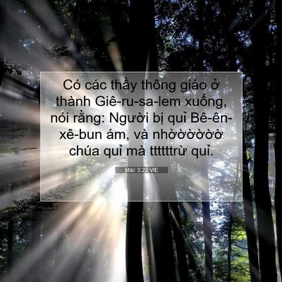 Picture 07 - Mác 3:22 VIE - Có các thầy thông giáo ở thành - Bible Verse Picture