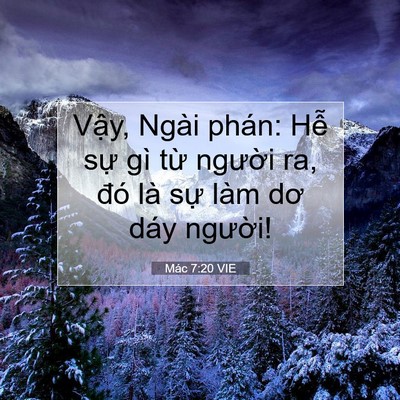 Picture 07 - Mác 7:20 VIE - Vậy, Ngài phán: Hễ sự gì từ người - Bible Verse Picture