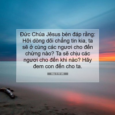 Picture 07 - Mác 9:19 VIE - Đức Chúa Jêsus bèn đáp rằng: Hỡi - Bible Verse Picture