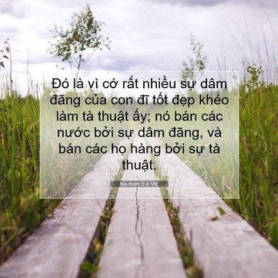 Picture 07 - Na-hum 3:4 VIE - Đó là vì cớ rất nhiều sự dâm đãng - Bible Verse Picture