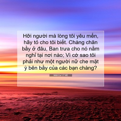 Picture 07 - Nhã Ca 1:7 VIE - Hỡi người mà lòng tôi yêu mến, hãy - Bible Verse Picture