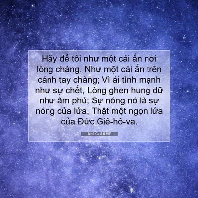 Picture 07 - Nhã Ca 8:6 VIE - Hãy để tôi như một cái ấn nơi lòng - Bible Verse Picture