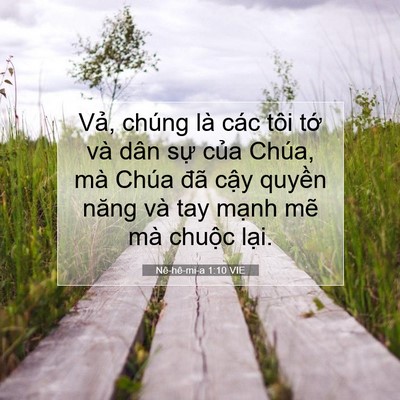 Picture 07 - Nê-hê-mi-a 1:10 VIE - Vả, chúng là các tôi tớ và dân sự - Bible Verse Picture