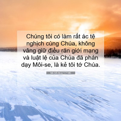 Picture 07 - Nê-hê-mi-a 1:7 VIE - Chúng tôi có làm rất ác tệ nghịch - Bible Verse Picture