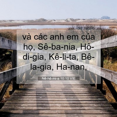Picture 07 - Nê-hê-mi-a 10:10 VIE - và các anh em của họ, Sê-ba-nia, - Bible Verse Picture