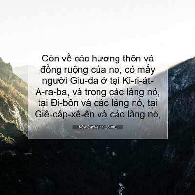 Picture 07 - Nê-hê-mi-a 11:25 VIE - Còn về các hương thôn và đồng ruộng - Bible Verse Picture